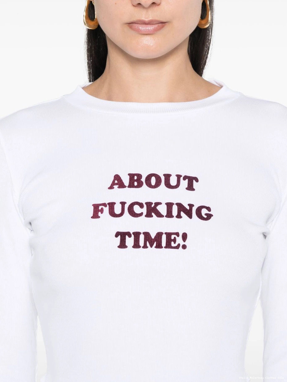 Cheap Stella slogan-print T-shirt McCartney Women 0809